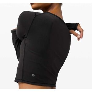 Lululemon Wunder Train Cropped Long Sleeve Shirt Black